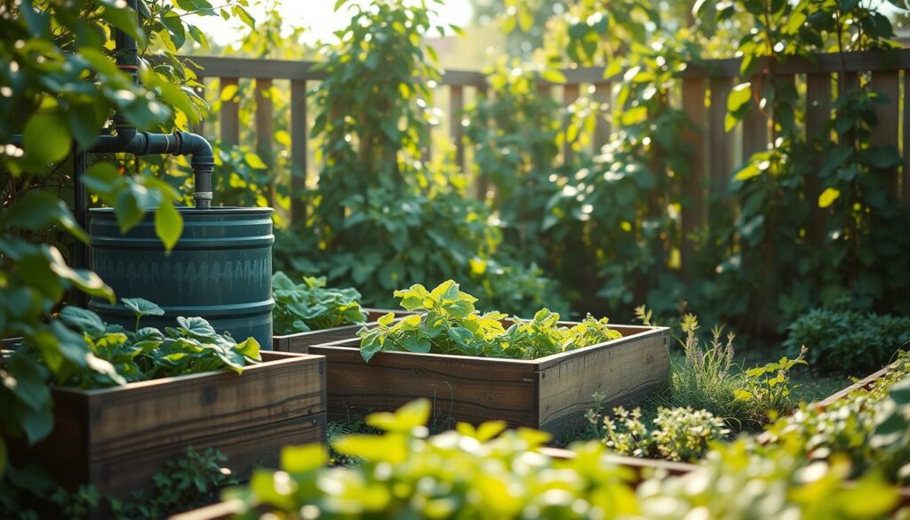 Hochbeet Bewässerung selber bauen mit Regenwasser